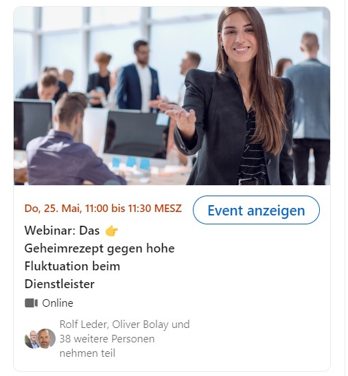 Webinar: Das geheime Rezept gegen hohe Fluktuation beim Dienstleister