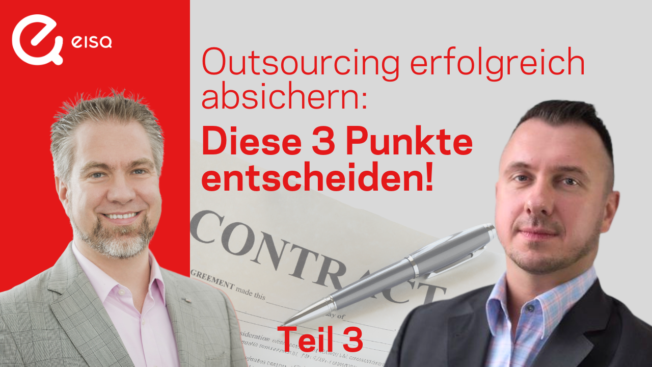 Florian Senda und Bernhard Gandolf vor einem Vertrag - Outsourcing Teil 3